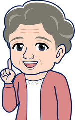 白髪のおばあさん