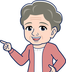 白髪のおばあさん