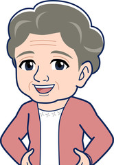 白髪のおばあさん