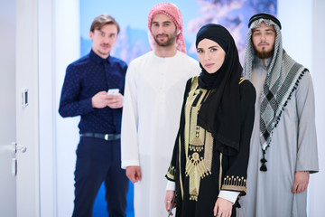 portrait of young muslim people