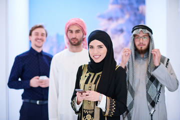 portrait of young muslim people