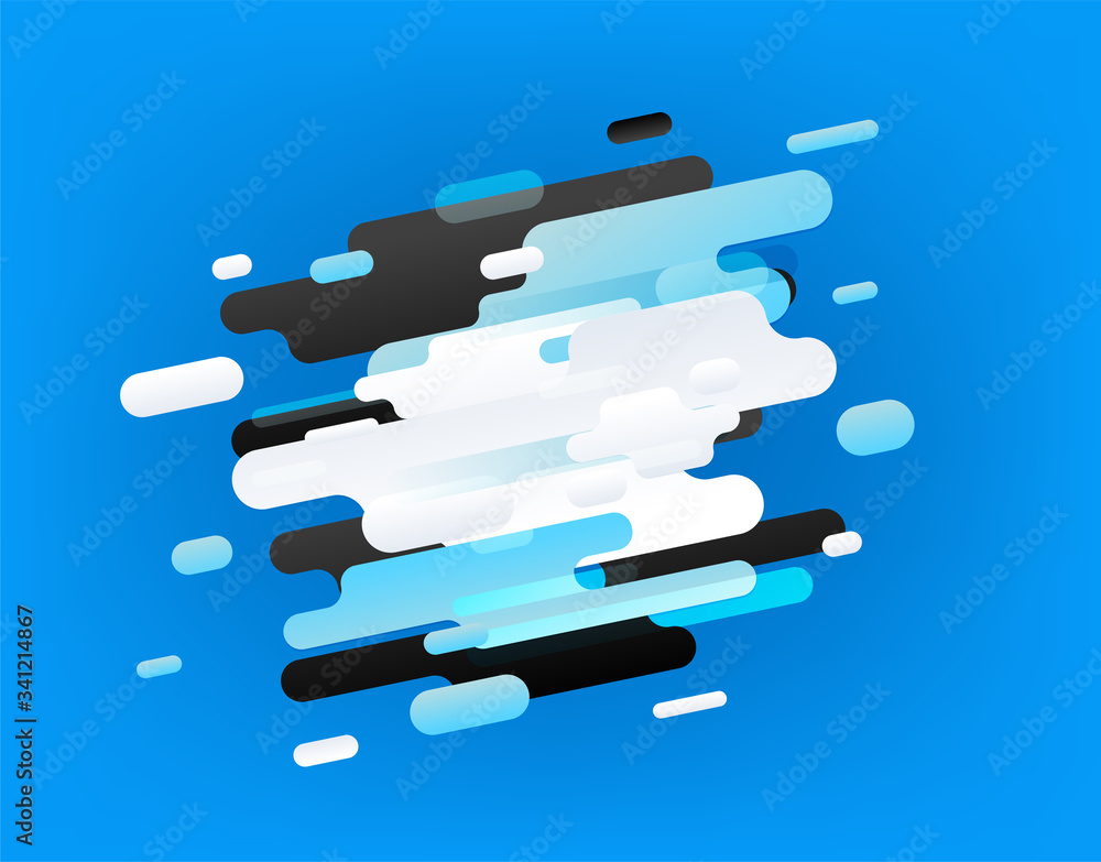 Aufkleber Abstract composition of different color clouds. Abstract vector background