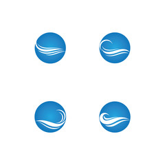 Water wave logo icon illustration