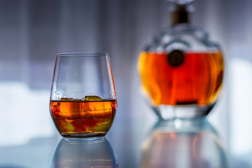 A sip of rum.