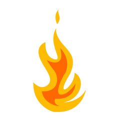 Fire symbol flat design icon vector illustration