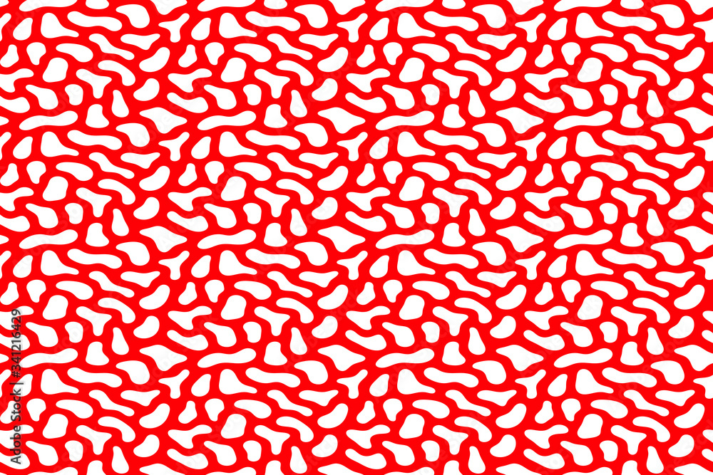 Poster Abstract stamp texture. Seamless pattern with abstract shapes.
