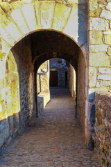 Fototapeta na wymiar Ancient medieval town of Camprodon in Gerona, Spain.