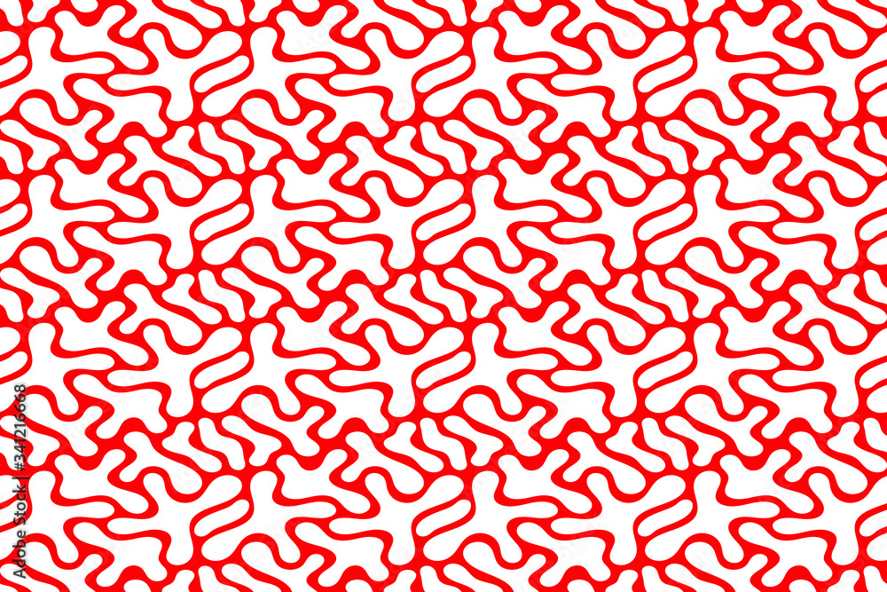 Poster Abstract stamp texture. Seamless pattern with abstract shapes.