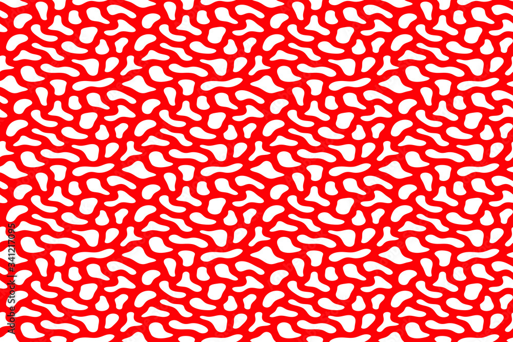Poster Abstract stamp texture. Seamless pattern with abstract shapes.