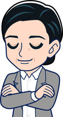 中堅の女性社員