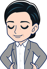 中堅の女性社員