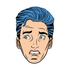 young man head avatar character