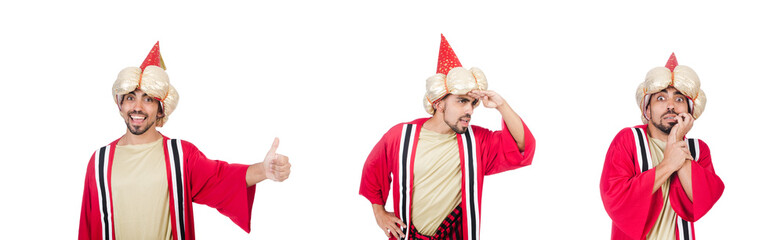 Wizard in costume isolated on the white