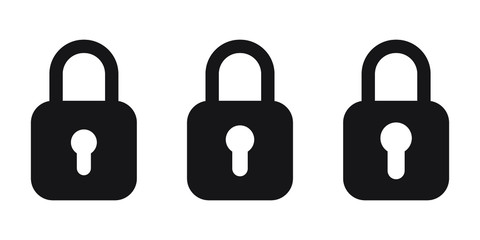 Lock vector icon, padlock icon, vector isolated symbol