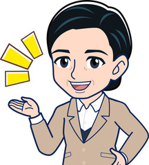 中堅の女子社員