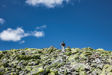 Aufstieg zum Gipfel des Muen im Rondane Nationalpark, Norwegen