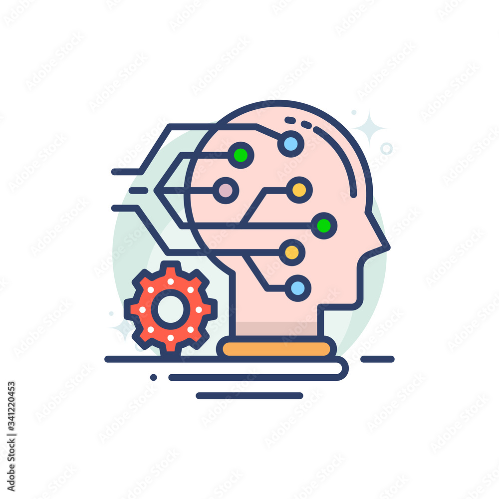 Poster machine learning vector icon