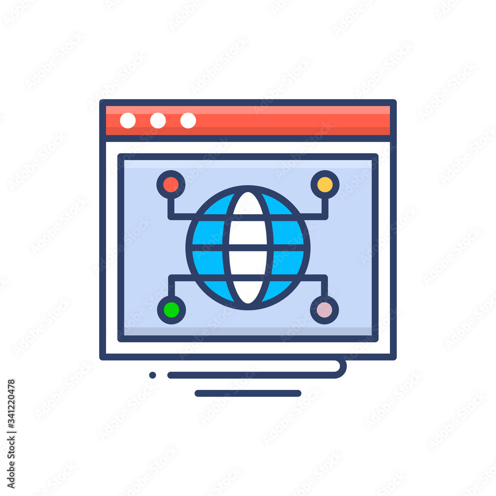Poster web network vector icon