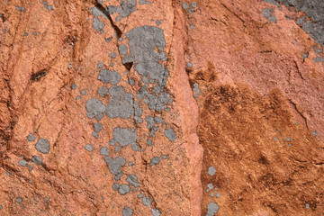 Close up rock texture background, natural surface. Background on theme geology with copy space