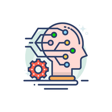machine learning Vector Icon