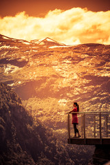 Geirangerfjord vom Aussichtspunkt bei Hellesylt