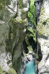 Tolmin gorges in Slovenia
