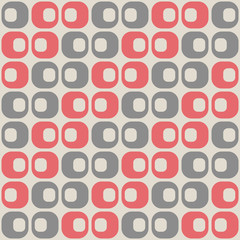 Mid century geometric retro design. Timeless seamless pattern.