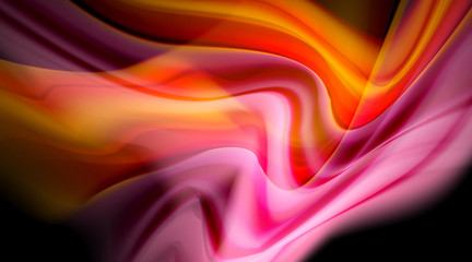 Fototapeta na wymiar Liquid colors fluid gradients on black background