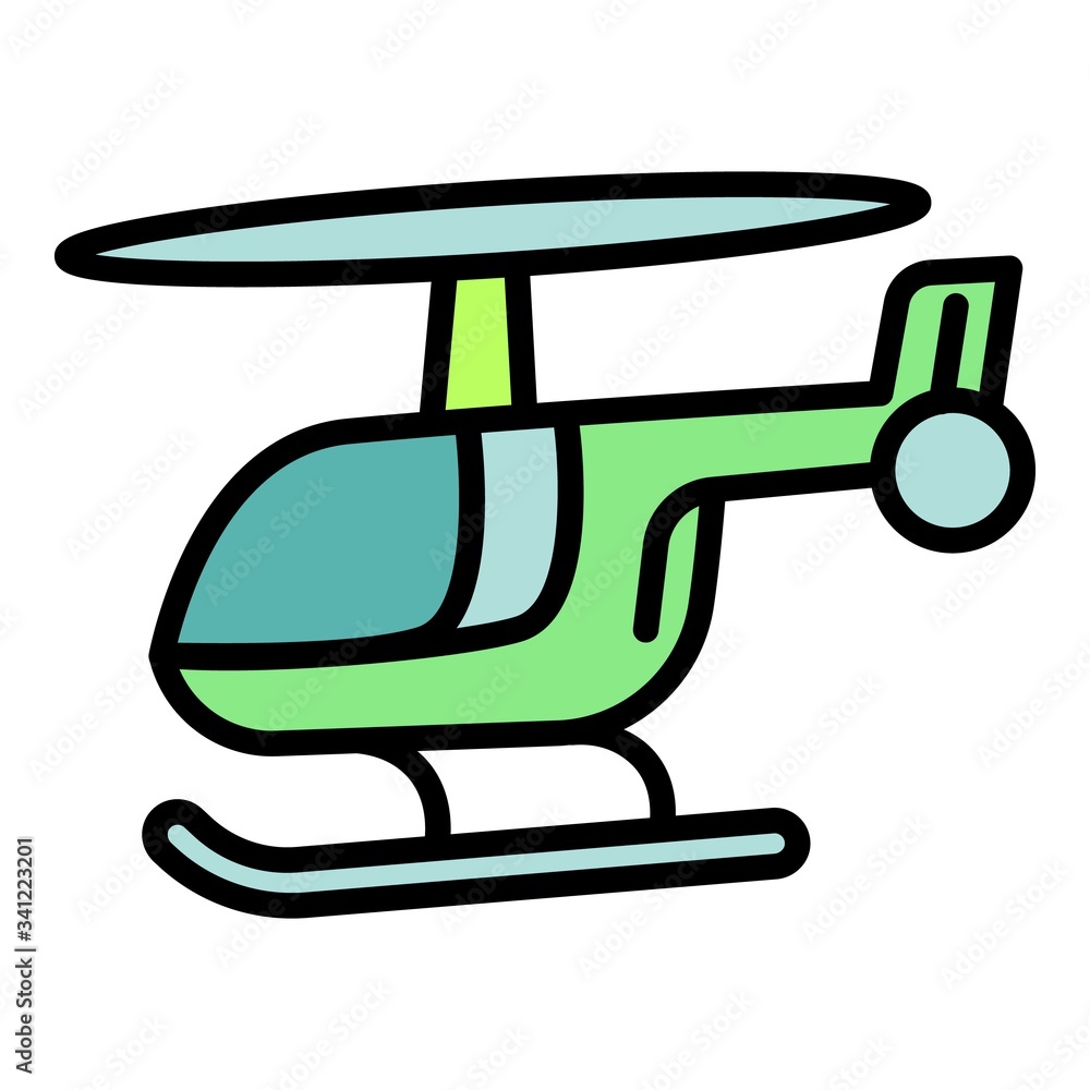Poster helicopter icon. outline helicopter vector icon for web design isolated on white background