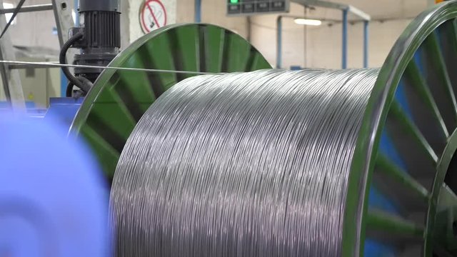 cable manufacturing in a cable factory