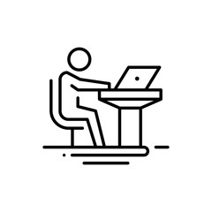 Fototapeta premium Workplace Vector Icon