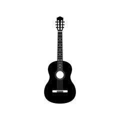 Obraz premium Acoustic guitar icon. Musical string instrument. Vector illustration