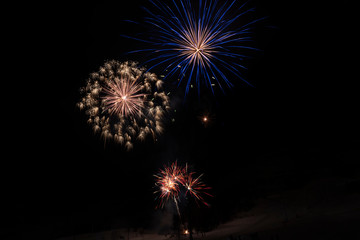 Obraz premium Feu d'artifice aux Deux Alpes