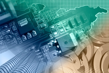 Buildings, electronic device and map