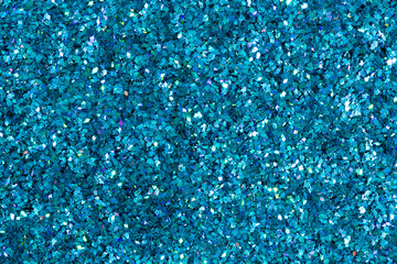 Shiny blue glitter textured background