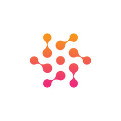modern technology logo design vector