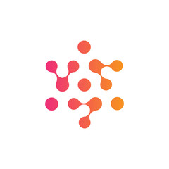 modern technology logo design vector
