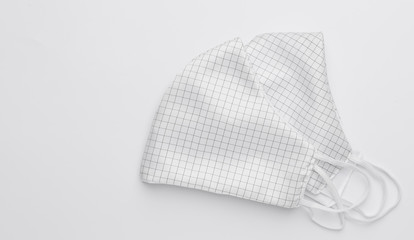 Fabric cloth mask water proof  for people use to protect from corona virus,dust  or pm.2.5 on white background