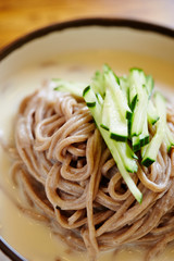 Korean noodle with white soup