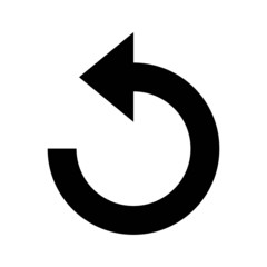 Vector high quality flat style icon illustration of the refresh arrow symbol isolated on white background - obrazy, fototapety, plakaty