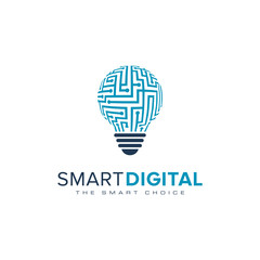 smart digital light bulbs inspiring logos