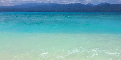 Amazing Bali Sea water  on the Gili Meno island seacost