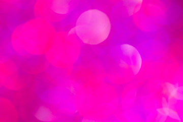 Abstract blurred pink bokeh lights background