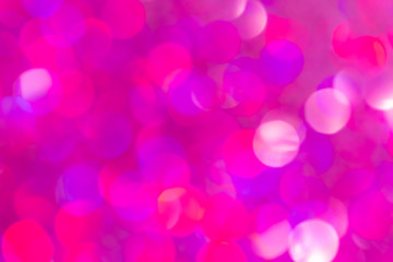 Abstract blurred pink bokeh lights background
