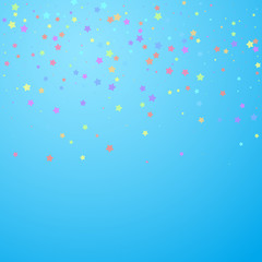 Festive confetti. Celebration stars. Colorful star