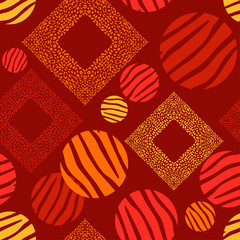 Design with Zebra stripes and Leopard spots. Ethnic boho ornament. Seamless background. Tribal motif. Vector illustration for web design or print.
