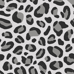 Colored wild snow leopard texture seamless pattern © Good Studio