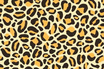 Colorful african leopard animalistic fur texture seamless pattern © Good Studio