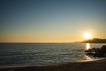 sunset sunrise over the mediterranean sea beach atardecer sobre el mar