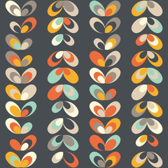 Midcentury geometric retro pattern, vintage colors